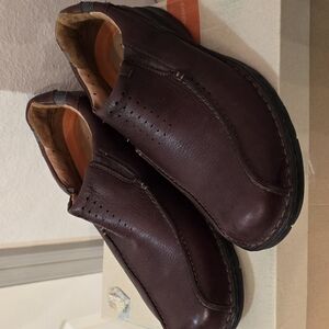 Clarks Brown Leather Loafers Slip-Ons
